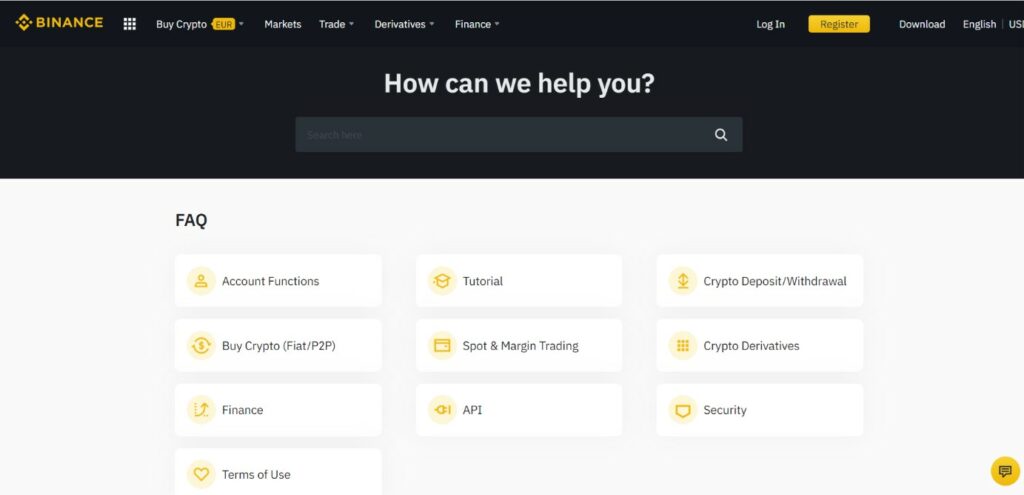 Binance customer support